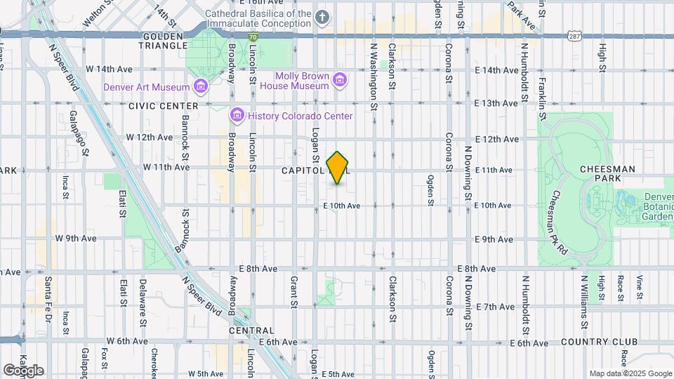 1044 N Pennsylvania St, Unit Carriage House Map and Location Details