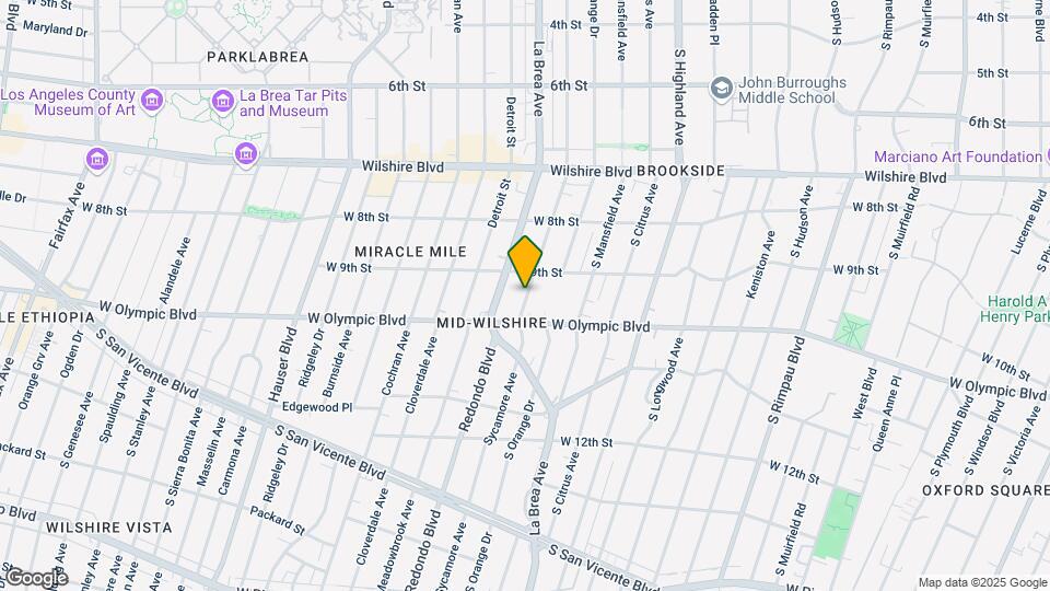 945 S Sycamore Ave Map and Location Details