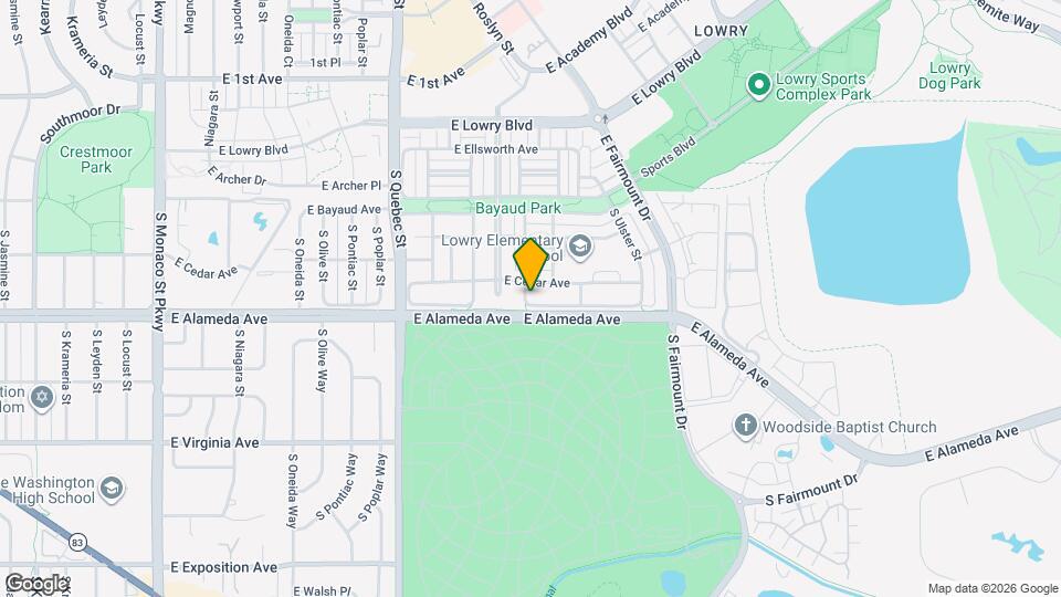 7725 E Byers Ave, Unit Apartment Map and Location Details