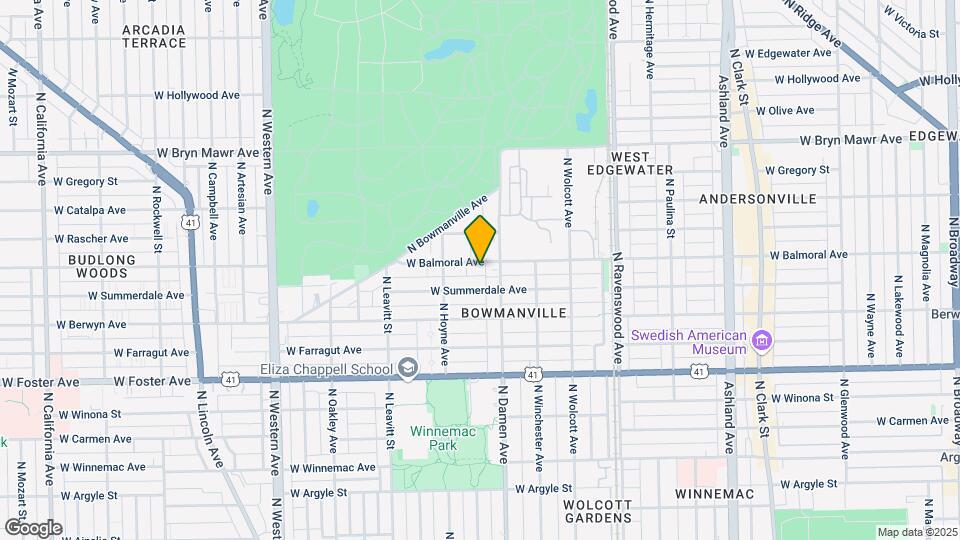2023 W Balmoral Ave Map and Location Details
