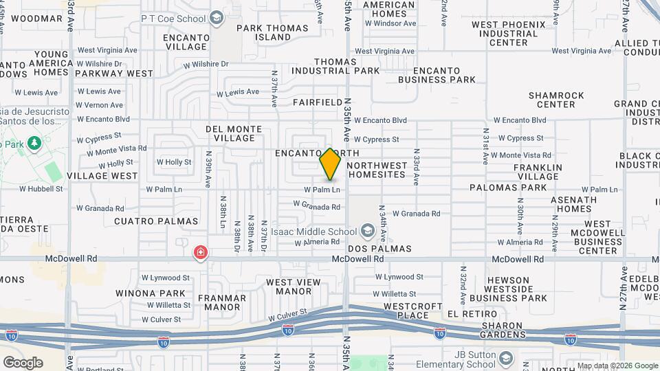 3522 W Palm Ln Map and Location Details