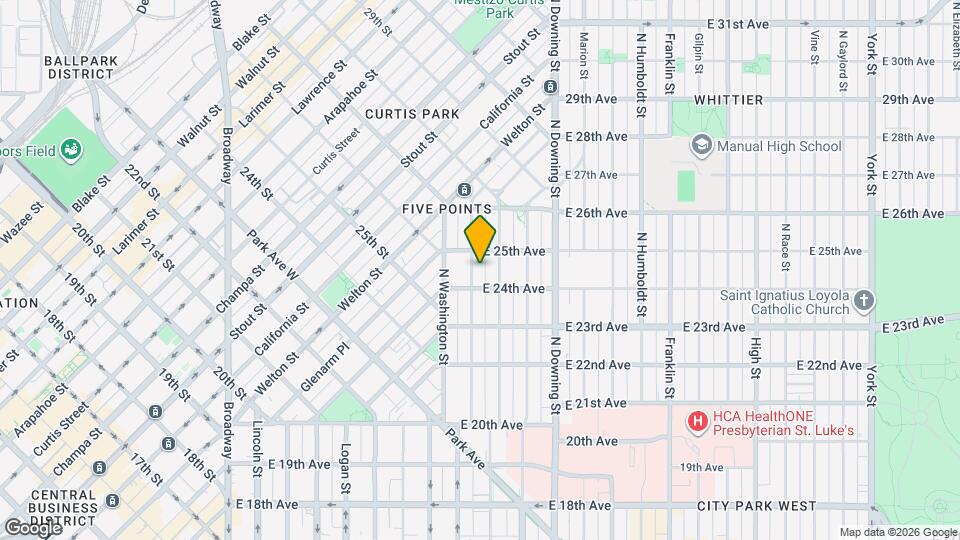 2428 N Clarkson St Map and Location Details