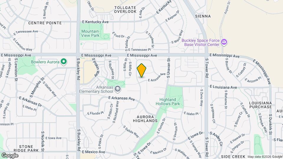 17633 E Arizona Ave Mapa y Detalles de la Ubicación