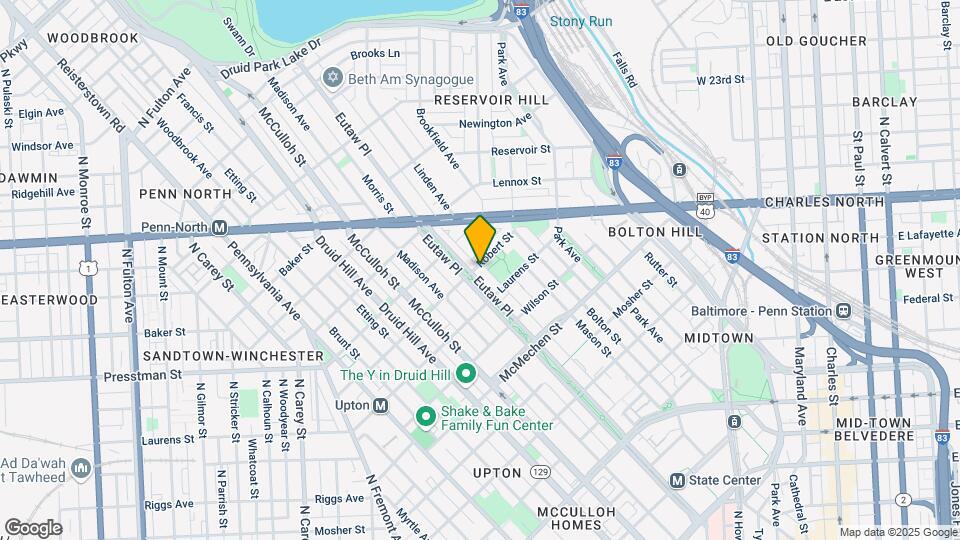 1829 Eutaw Pl Map and Location Details