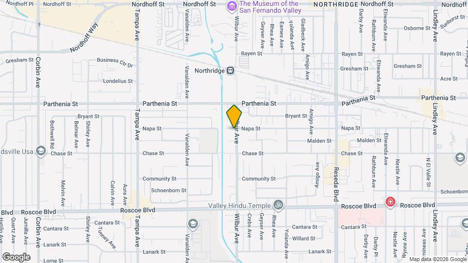 8551 Wilbur Ave Map and Location Details
