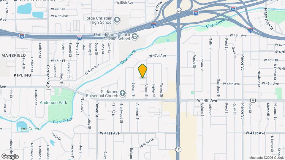 8020 W 45th Pl Map and Location Details
