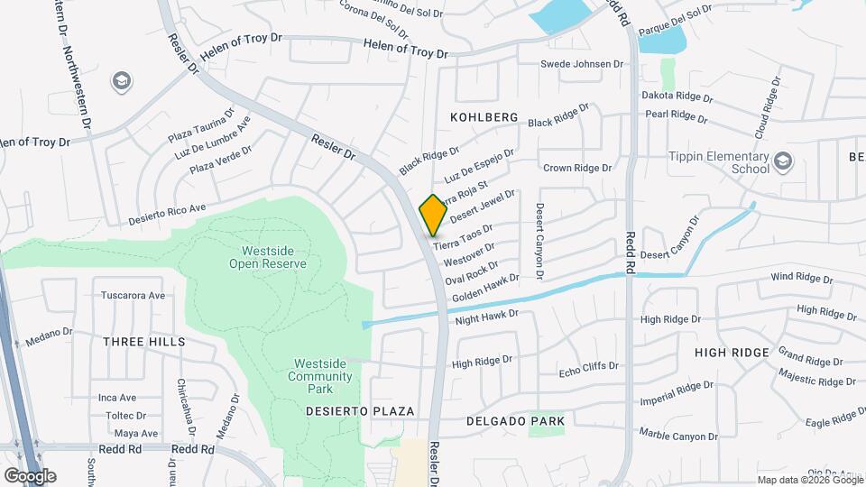 1301 Tierra Roja St Map and Location Details