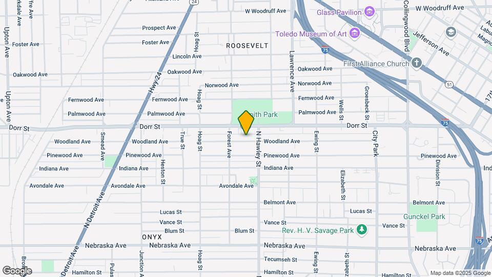 1026 Woodland Ave Map and Location Details
