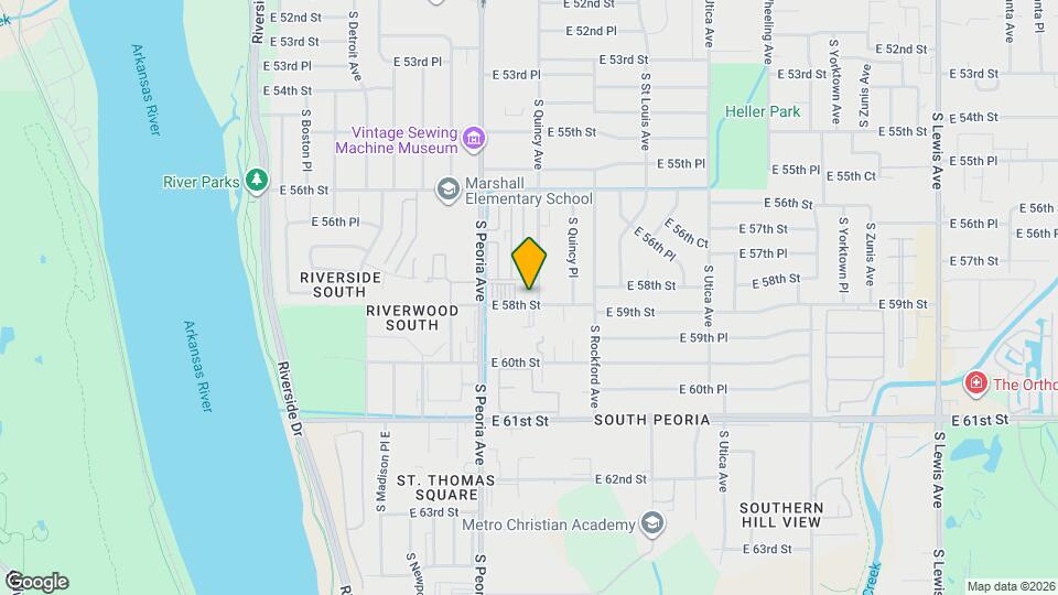 5742 S Quincy Ave Map and Location Details