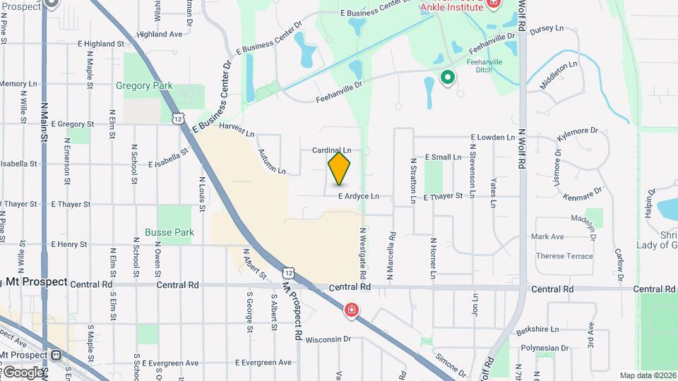 1106 E Ardyce Ln, Unit Second Floor Map and Location Details