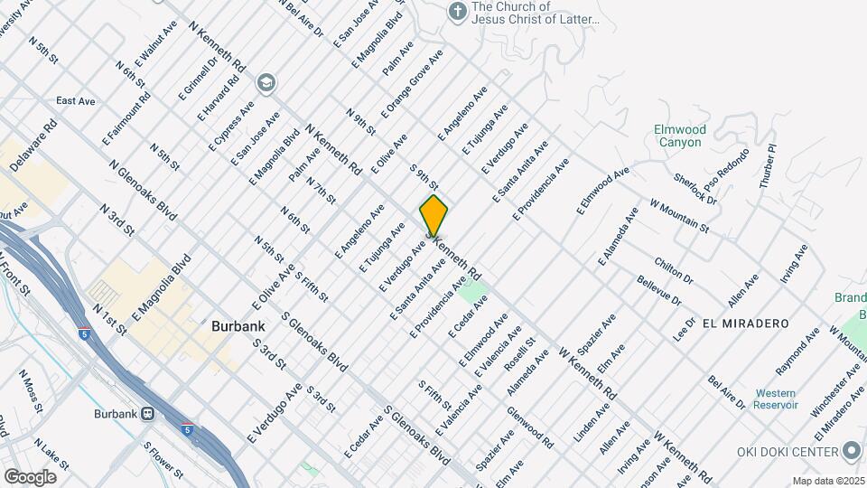 411 S Kenneth Rd Map and Location Details
