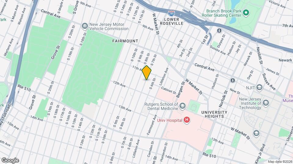 114 S 7th St Map and Location Details
