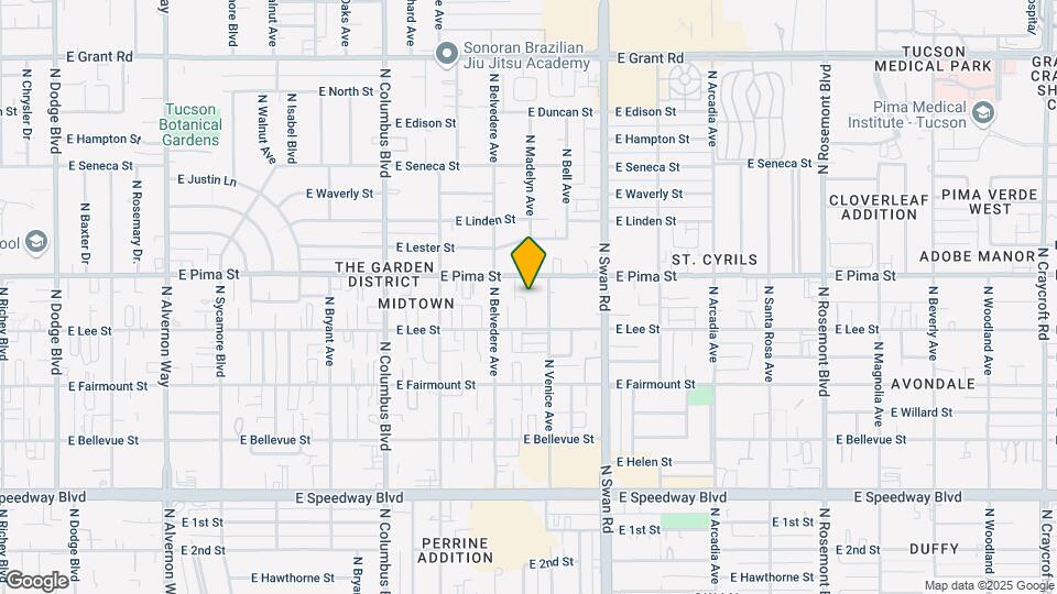 4540 E Pima St Map and Location Details