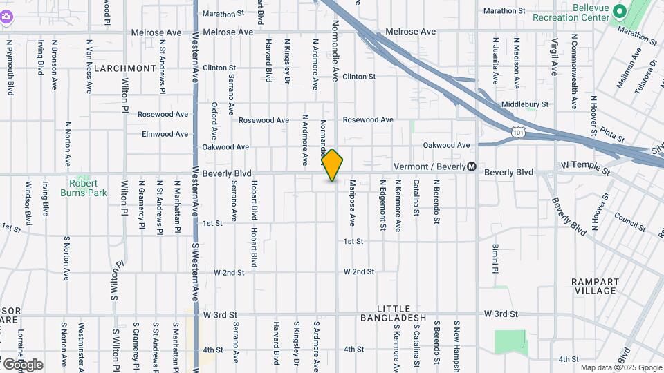 207 N Normandie Ave Mapa y Detalles de la Ubicación