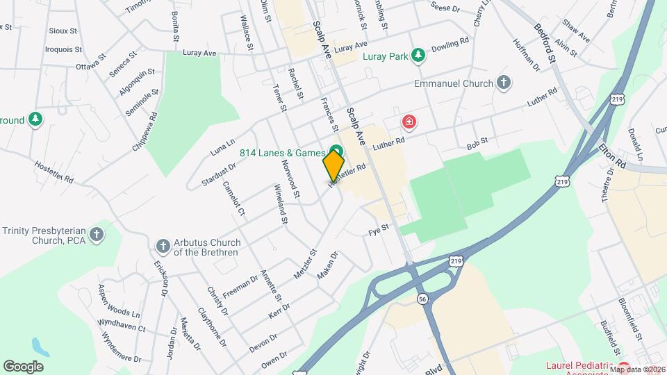 109 Hostetler Rd Map and Location Details