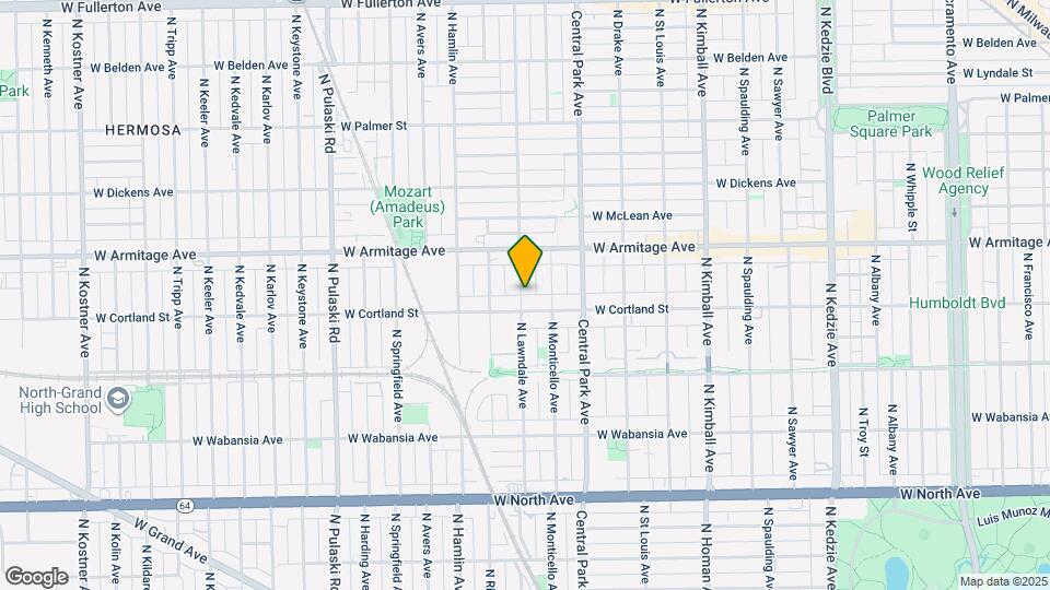 1911 N Lawndale Ave Map and Location Details