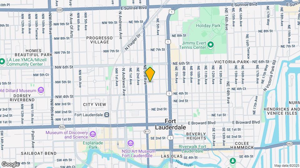 433 NE 4th Ave Map and Location Details