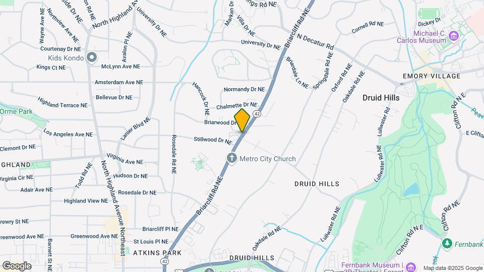 1086 Briarcliff Rd NE Map and Location Details