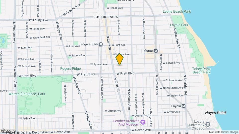 1657 W Farwell Ave Map and Location Details