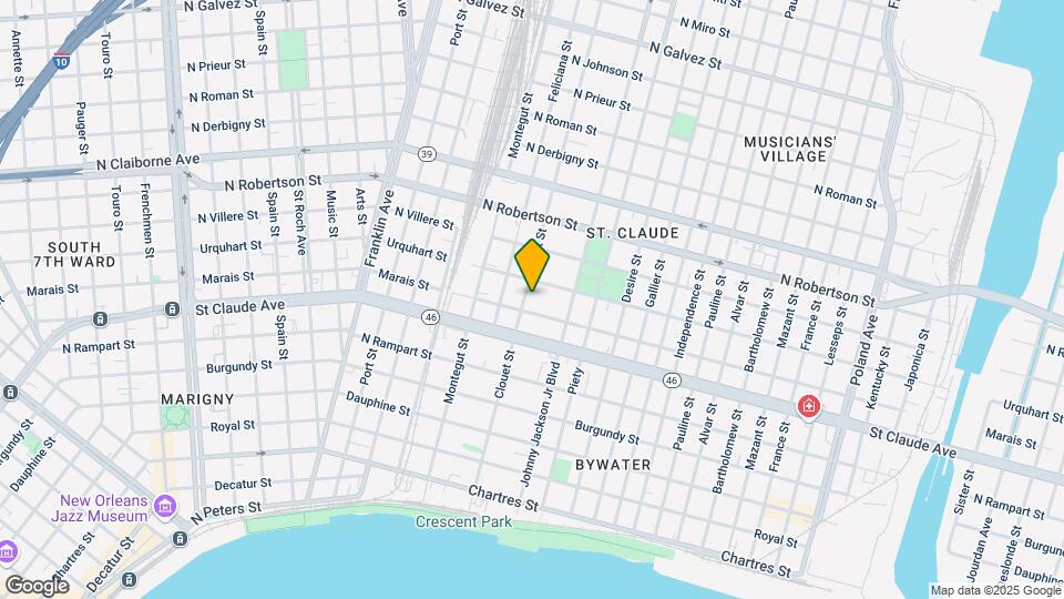 1217 Clouet St Map and Location Details