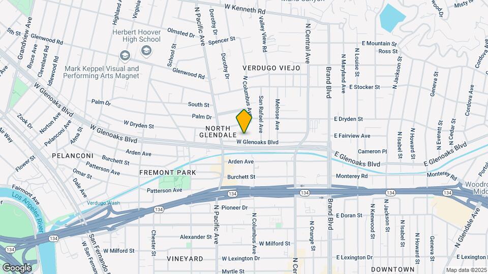 415 W Glenoaks Blvd Mapa y Detalles de la Ubicación