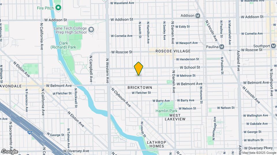 3224 N Leavitt St, Unit 2 Map and Location Details