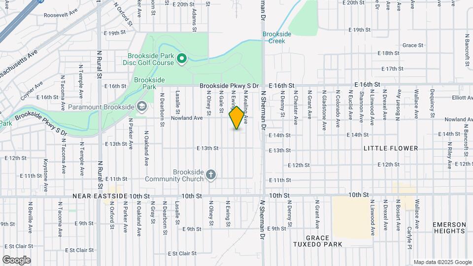 1335 N Ewing St Map and Location Details