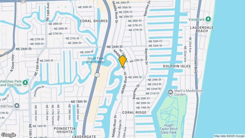 2425 Middle River Dr Map and Location Details