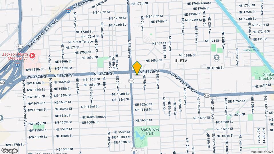 625-635 NE 166th St Map and Location Details
