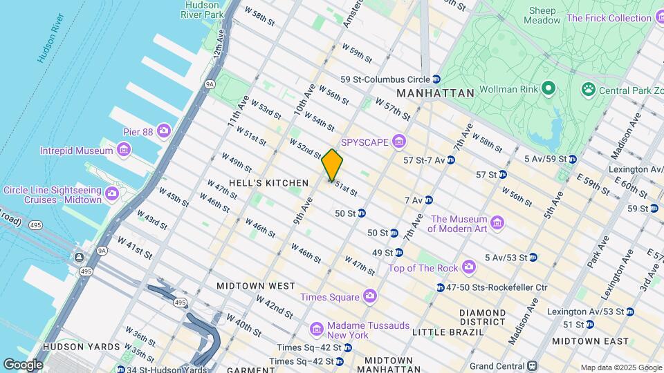 358 W 51st St Mapa y Detalles de la Ubicación
