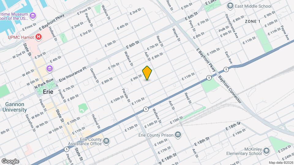 518 E 10th St, Unit 2nd floor Map and Location Details