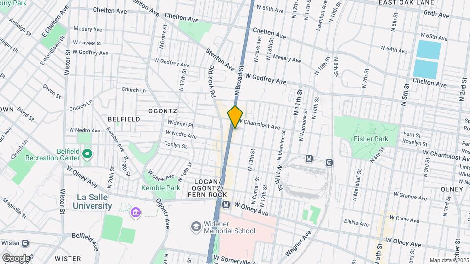 5923 N Broad St Map and Location Details