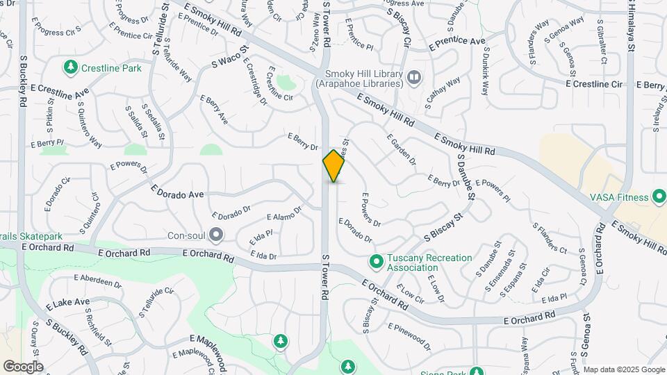 5755 S Andes St Map and Location Details