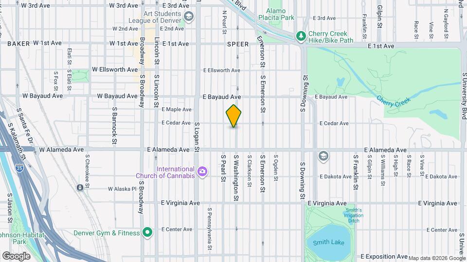 225 S Washington St Map and Location Details