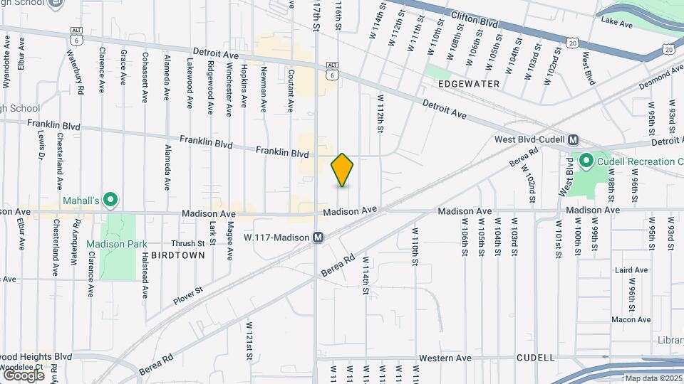1599 W 116th St Map and Location Details