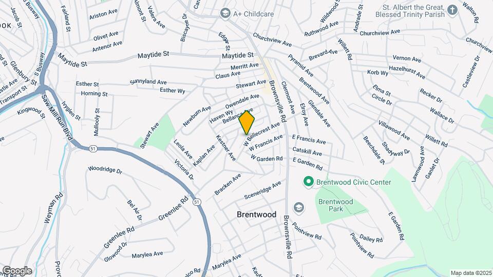Brentwood Towne Apartments Map and Location Details