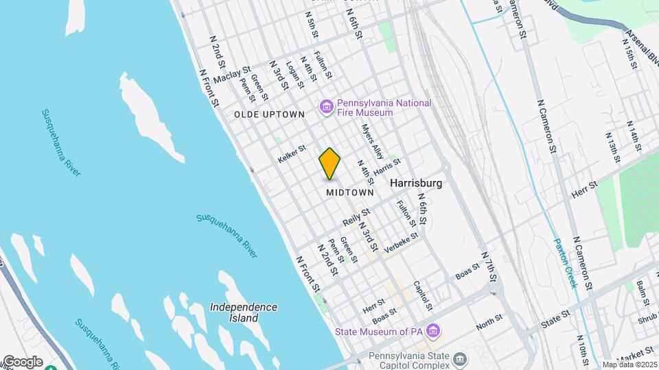 1611 Susquehanna St Map and Location Details