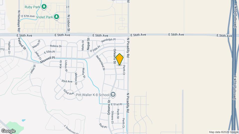 21607 E 53rd Pl Map and Location Details