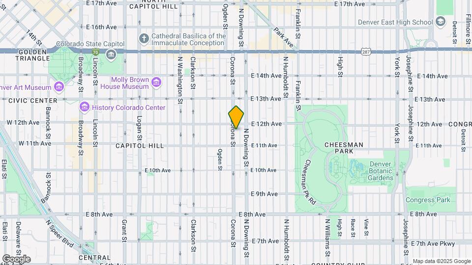 1154 Corona St Map and Location Details