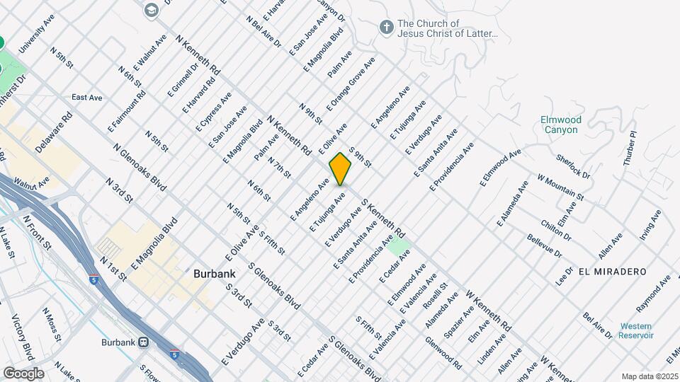 731 E Tujunga Ave Map and Location Details