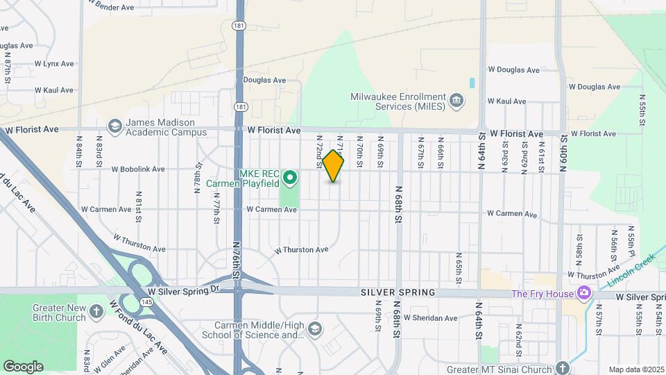 5843 N 71st St Map and Location Details