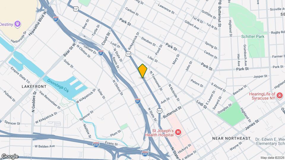 807-13 N Salina St Map and Location Details