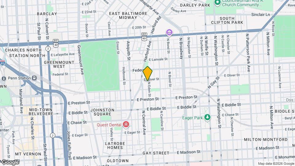 1428 N Eden St Map and Location Details