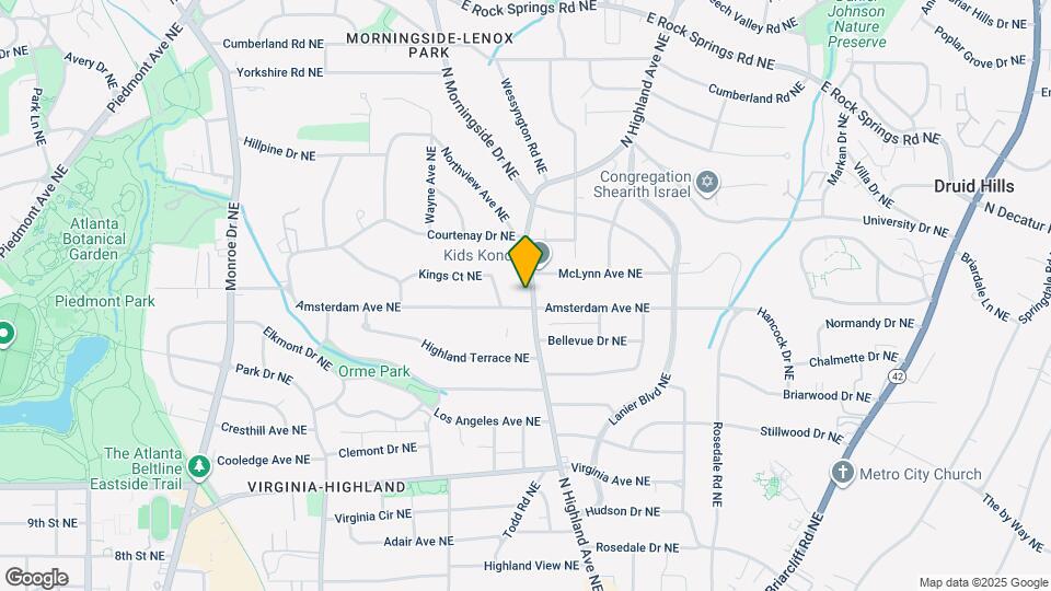 1216 N Highland Ave NE Map and Location Details