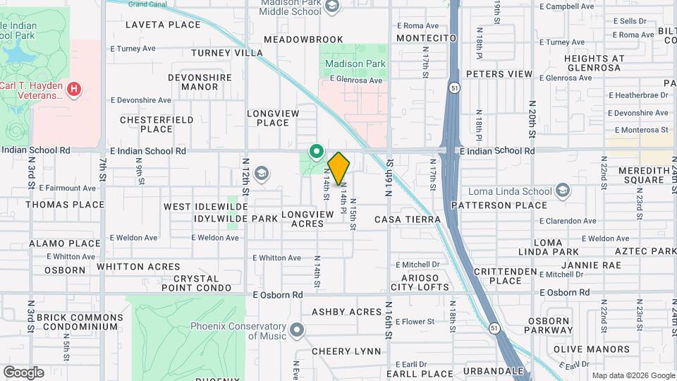 4032 N 14th Pl Map and Location Details