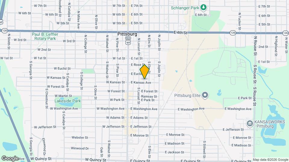 205 E Kansas St Map and Location Details