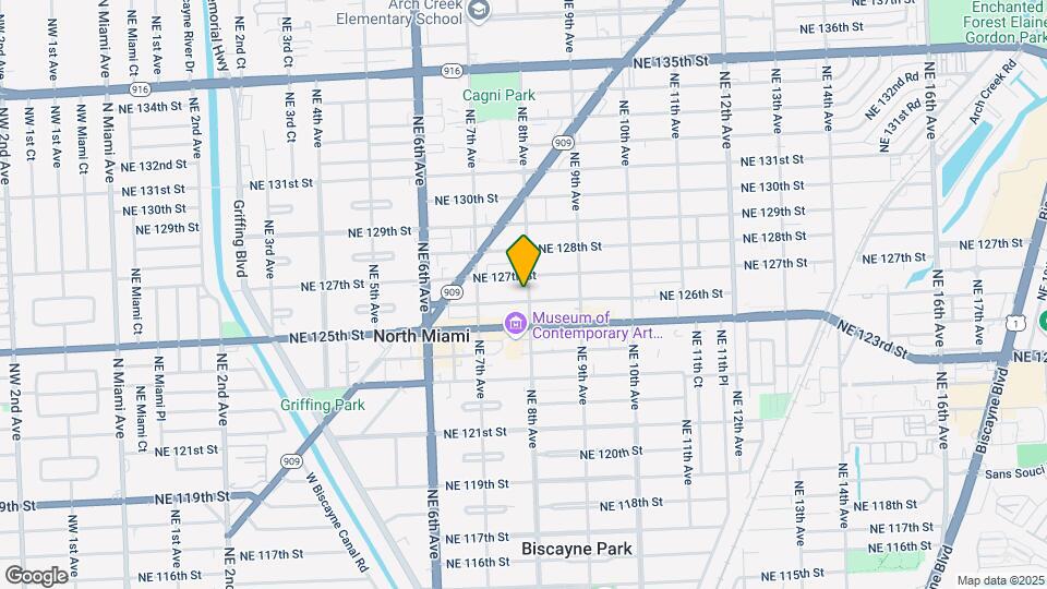 12610 NE 8th Ave Mapa y Detalles de la Ubicación