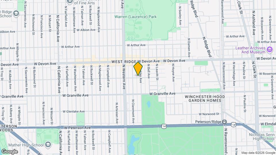 2308 W Rosemont Ave Mapa y Detalles de la Ubicación