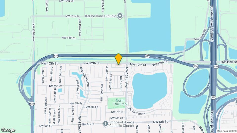 12763 NW 11th Terrace Map and Location Details