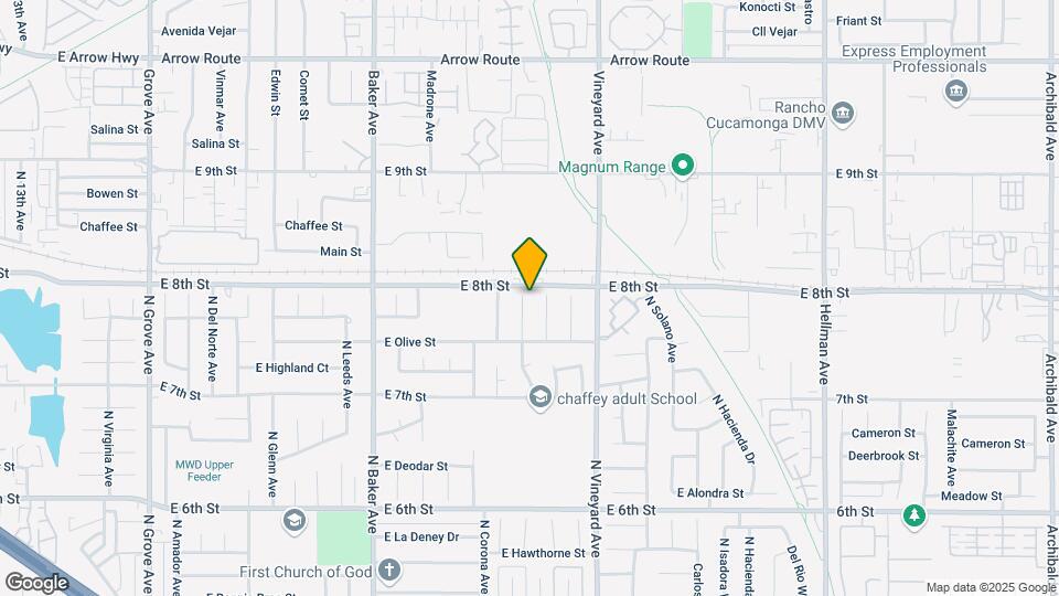 1848 N Placer Ave Map and Location Details